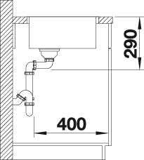 BLANCO ANDANO 500-IF Spoelbak RVS 522965