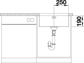 BLANCO ANDANO 500-U Spoelbak RVS 522967