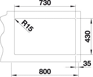 BLANCO ANDANO 700-IF Spoelbak RVS 522969