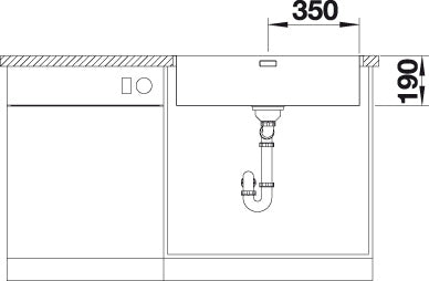 BLANCO ANDANO 700-IF Spoelbak RVS 522969