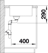 BLANCO ANDANO 700-IF Spoelbak RVS 522969