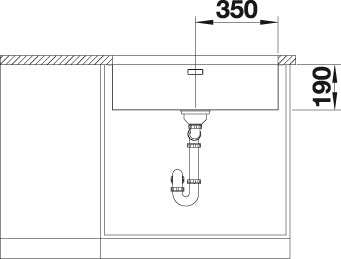 BLANCO ANDANO 700-U Spoelbak RVS 522971