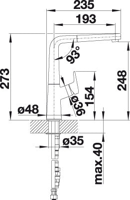 BLANCO AVONA-S keukenkraan messing antraciet 521278