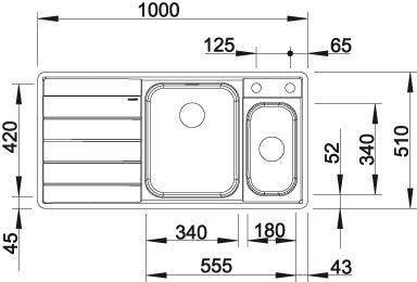 BLANCO AXIS III 6 S-IF Edition spoelbak RVS 522107