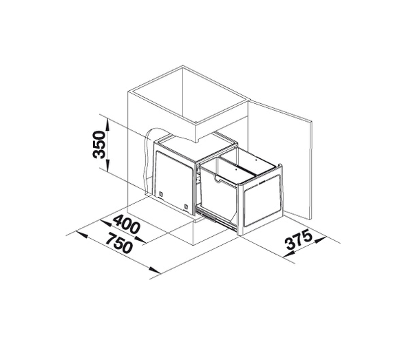 BLANCO BOTTON Pro 45/2 Manueel Afvalsysteem kunststof 517467