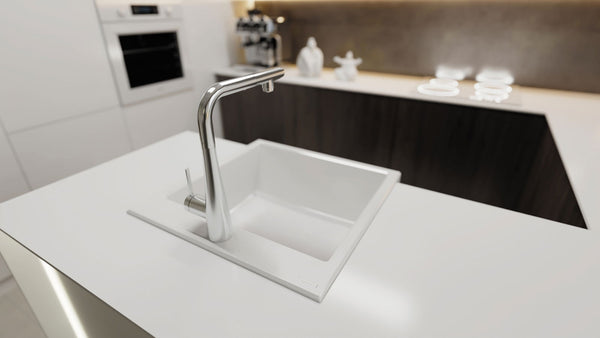 Deante ERIDAN 075M Keukenkraan met Uittrekbare Uitloop & Aansluiting voor Waterfilter – Chroom