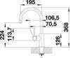 BLANCO CANDOR keukenkraan edelstaal RVS geborsteld 523120