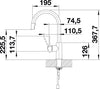 BLANCO CANDOR-S keukenkraan edelstaal RVS geborsteld 523121