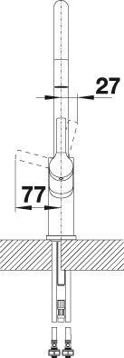 BLANCO CARENA-S keukenkraan messing chroom 520767