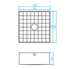 CARESSI CATO4040 geruite spoelbak 395x395mm onderbouw