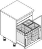 Hailo Triple - XL- Front - 54 liter Hailo Donker grijs Voor frontdeurkasten