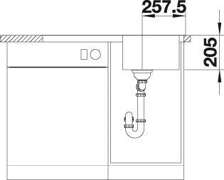 BLANCO CLASSIMO 45 S-IF spoelbak RVS 525330