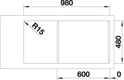 BLANCO CLASSIMO 6 S-IF spoelbak RVS 525329