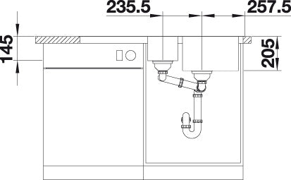 BLANCO CLASSIMO 6 S-IF spoelbak RVS 525329