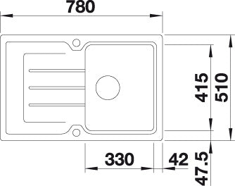 BLANCO CLASSIC NEO 45 S spoelbak Graniet antraciet 523995