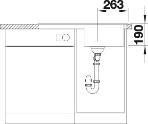 BLANCO CLASSIC NEO 45 S spoelbak Graniet wit 524008