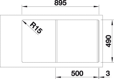 BLANCO CLASSIC Neo 5 S spoelbak Graniet zwart 525862