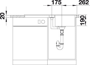 BLANCO CLASSIC Neo 5 S spoelbak Graniet zwart 525862