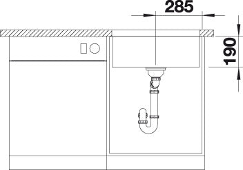 BLANCO CLARON XL 60-U SteamerPlus Spoelbak RVS 521596