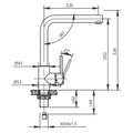 Caressi Basic Line Keukenkraan Chroom CABL003CH ECO Vaste Uitloop