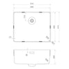 CARESSI Enkele Spoelbak CAPPSR50R20CO Koper Slim Line
