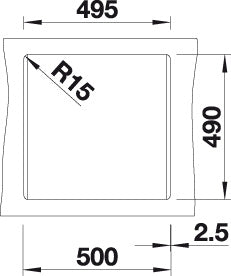 BLANCO DALAGO 5 Spoelbak Graniet zwart 525871