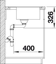 BLANCO DALAGO 8-F Spoelbak Graniet zwart 525878