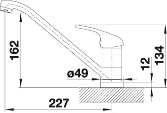 BLANCO DARAS-F keukenkraan messing chroom 521751