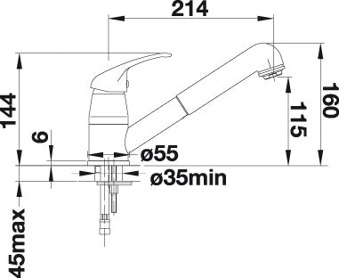 BLANCO DARAS-S keukenkraan messing silgranit-wit 517735