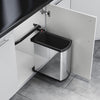 Hailo Rvs/Zwart Uno-Automatic - 18 liter Hailo Afvalsysteem voor draaideurkasten