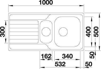 BLANCO DINAS 6 S spoelbak RVS 523375