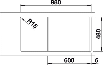 BLANCO DINAS 6 S spoelbak RVS 523375