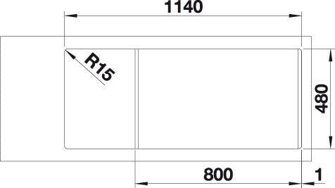 BLANCO DINAS 8 S spoelbak RVS 523376