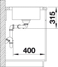 BLANCO DINAS 8 S spoelbak RVS 523376