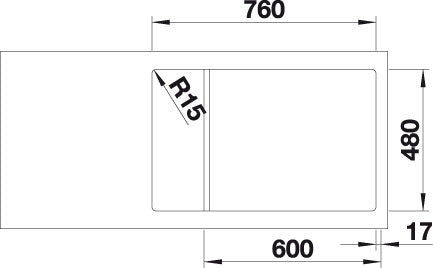 BLANCO DINAS XL 6 S Compact spoelbak RVS 525121