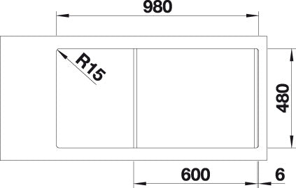 BLANCO DINAS XL 6 S spoelbak RVS 524254