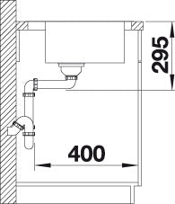 BLANCO DIVON II 45 S-IF spoelbak RVS 521657