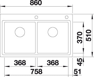 BLANCO DIVON II 8-IF Spoelbak RVS 521663