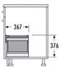 Hailo Tandem-S-Plus-Automatic - 30 liter Hailo Grijs/Zilver Voor draaideurkasten