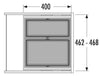 Hailo Cargo - Synchro - Front - 46 Liter Donker grijs Voor frontdeurkasten