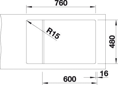 BLANCO ELON XL 6 S spoelbak Graniet zwart 525883