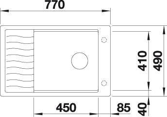 BLANCO ELON XL 6 S-F spoelbak Graniet zwart 525884