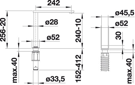 BLANCO ELOSCOPE-F II keukenkraan messing chroom 516672