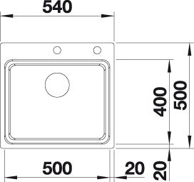 BLANCO ETAGON 500-IF/A Spoelbak RVS 521748