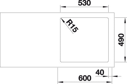 BLANCO ETAGON 500-IF/A Spoelbak RVS 521748