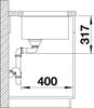 BLANCO ETAGON 500-U Spoelbak Graniet zwart 525887