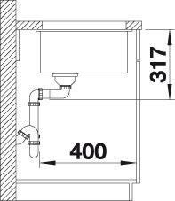 BLANCO ETAGON 500-U Spoelbak Graniet wit 522231