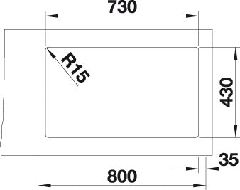 BLANCO ETAGON 700-IF Spoelbak RVS 524272