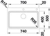 BLANCO ETAGON 700-IF/A Spoelbak RVS 524274