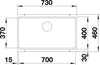 BLANCO ETAGON 700-U Spoelbak Graniet rock grey 525168